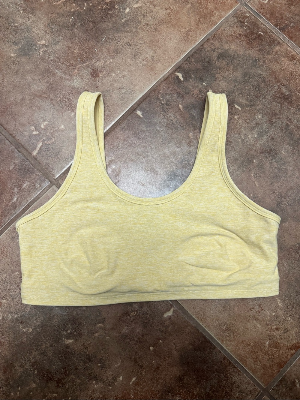 ALO Yoga Alosoft center stage sports bra - warm butter yellow heather